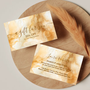 Elegant guldmarmor professionell rabattkort