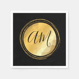 Elegant guldmetallfestive initial brev pappersservett