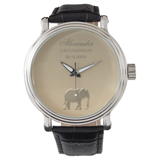 Elegant guldmonogram armbandsur (Framsida)