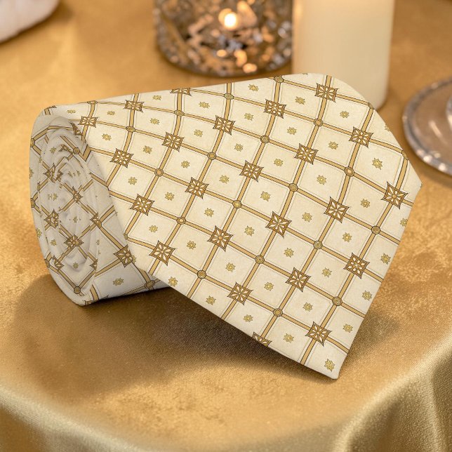 Elegant guldmönstrad specialbeställd slips (Skapare uppladdad)