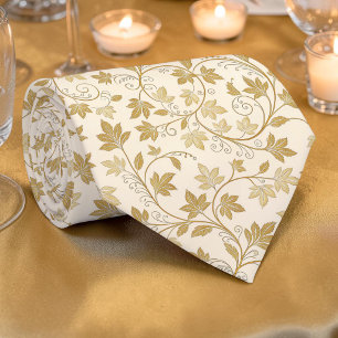 Elegant guldmönstrad specialdesignad slips