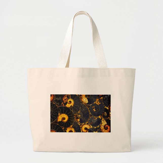 Elegant guldnautilus-design jumbo tygkasse (Framsidan)