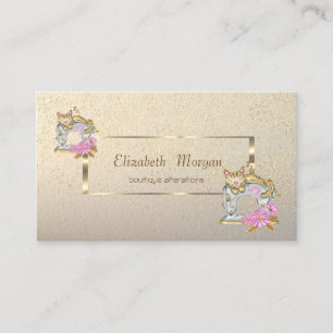 Elegant guldram, Konfettisymaskin Katt Visitkort