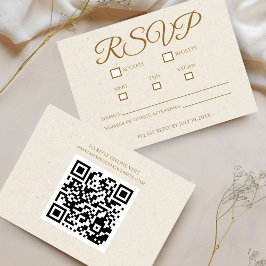 Elegant guldskrift bröllops-RSVP-kort OSA Kort