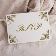 Elegant guldskrift vintage ram bröllop