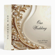 Elegant guldsmyckad blomsteralbum bindare