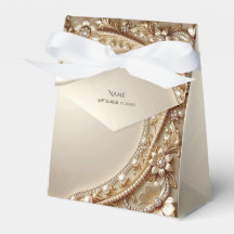 Elegant guldsmyckad blomsterlåda