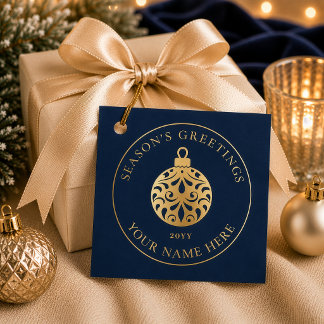 Elegant guldsmycke Navyblå present för högtider Gåvor Etiketter