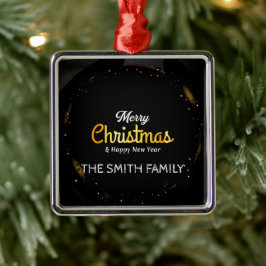 Elegant guldsvart metall ornament