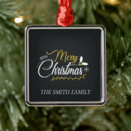 Elegant guldsvart metall ornament