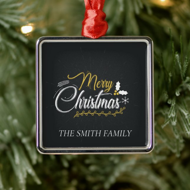 Elegant guldsvart metall ornament (Träd)