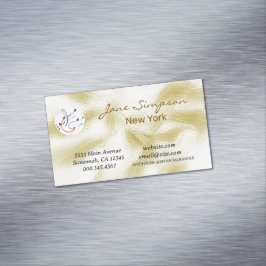 Elegant guldtextur logotyp visitkort magnetiska visitkort