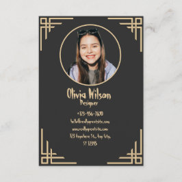 Elegant Gulfenolja Affärskort Tilläggskort