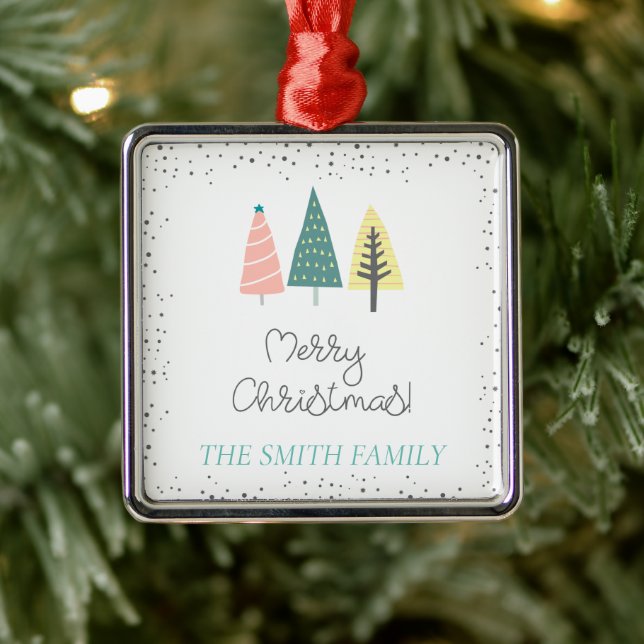 Elegant gullig metall-prydnadsföremål julgransprydnad metall (Träd)