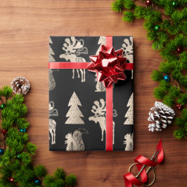 Elegant gullig ro guld jul mönster presentpapper