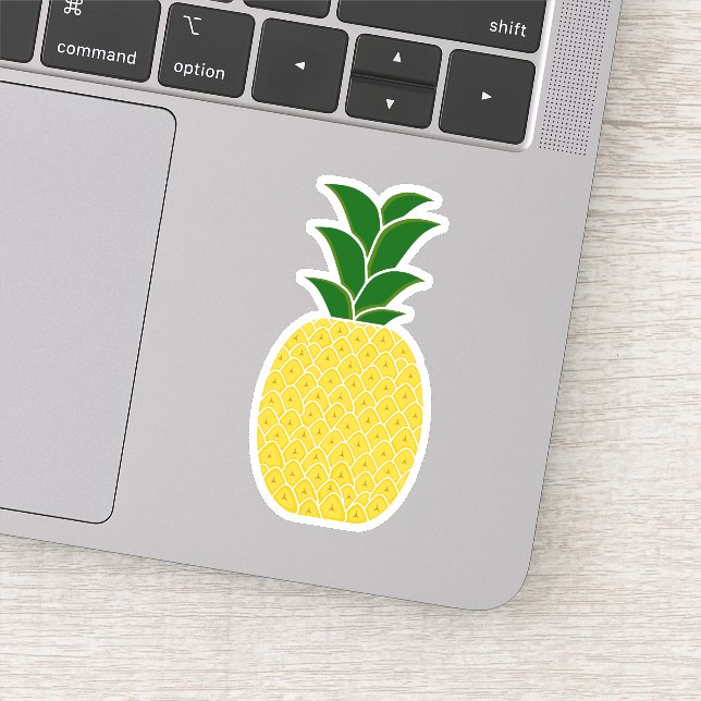 Elegant Gult Ananas Klistermärken (Detalj)