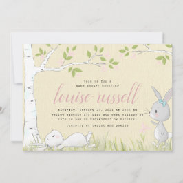 elegant gult baby, babydusch inbjudningar