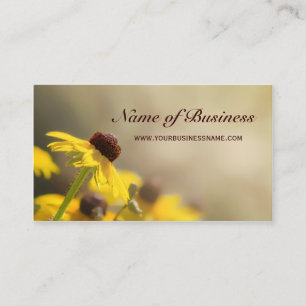 Elegant Gult Blommigt Black-Eyed Susan Visitkort