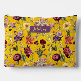 Elegant gult Blommönster monogram