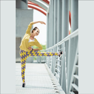 Elegant Gult Brick Gym Yoga Women Leggings