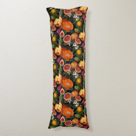 Elegant gult citrusfrukter av orange mönster kroppskudde