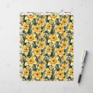 Elegant gult Daffodil och Tulips Påsk Flowers