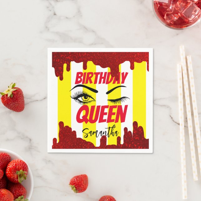 Elegant Gult födelsedag 18:e | 21:a | 40 | 50 Pappersservett (Insitu)