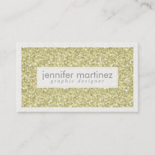 Elegant Gult Guld Tones Glitter & Sparkles 3 Visitkort