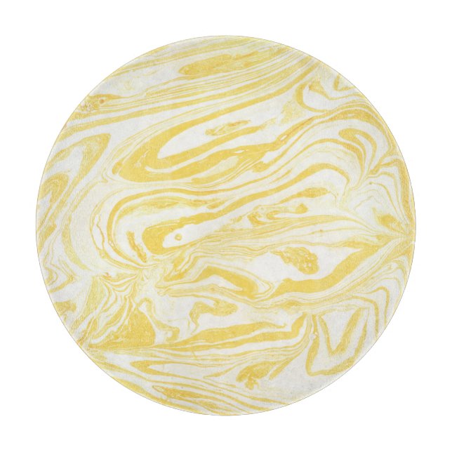 Elegant Gult Marble: Handdrad Struktur (Framsidan)