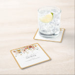 Elegant Gult Möhippa för vattenfärg för Wildblomma Underlägg Papper Kvadrat<br><div class="desc">Tittar du en modern möhippa och elegant underlägg? Se inte längre än den här förbluffande Gulten Elegant Wildblomma Watercolor Möhippa Square Papper Underlägg. Den här pappra underlägg är perfekt för en blommigt eller sommar. Den har en strålande vattenfärgsgrafik i skuggor av vit marigold gult, dammig blå rosa och bränd sienna....</div>