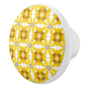 Elegant gult mönster knopp