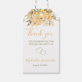 Elegant Gult och Elfenbenskusten Ro Bröllop Presentetikett
