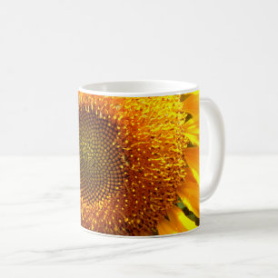 Elegant gult solros kaffemugg