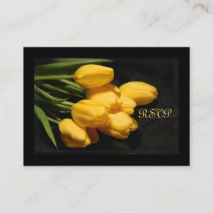 Elegant Gult Tulip OSA Bröllop Card Tilläggskort