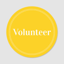 Elegant Gult Voluntetic Magnetic Namnbricka