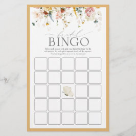 Elegant Gult Wildblomme Möhippa Bingo Game