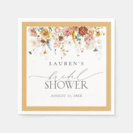 Elegant Gult Wildblomme Möhippa Napkins Pappersservett