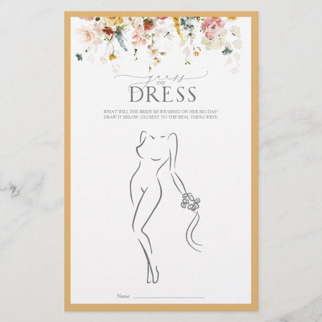 Elegant Gult Wildblommes Möhippa Game (Framsida)