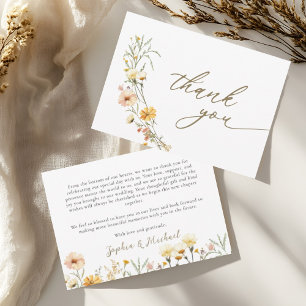 Elegant Gult Wildblommor - tackkort Tack Kort