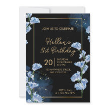 Elegant gyllene blommig 31-års födelsedagsinbjudan