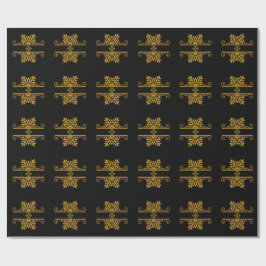 Elegant gyllene blomsterornament i barockstil presentpapper