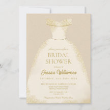 Elegant gyllene bröllopskjol dress bröllopsdusch