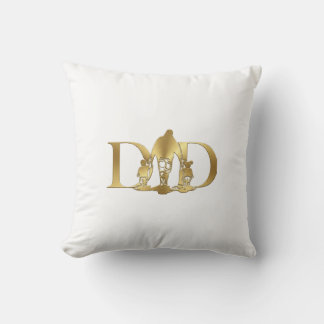 Elegant gyllene DAD-typografi med barn kudde