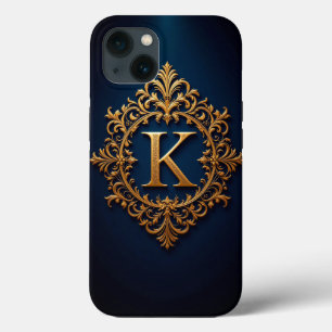 Elegant gyllene K-bokstavsmonogram
