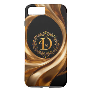 Elegant gyllene monogrambokstav D