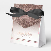 Elegant gyllene ros glad jul presentlåda