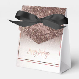 Elegant gyllene ros glad jul presentlåda