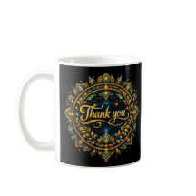 Elegant gyllene "Tack" Mandala-design med lyx