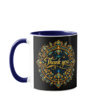 Elegant gyllene "Tack" Mandala-design med lyx