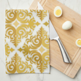 Elegant - gyllene vintage kökshandduk